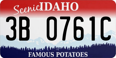 ID license plate 3B0761C