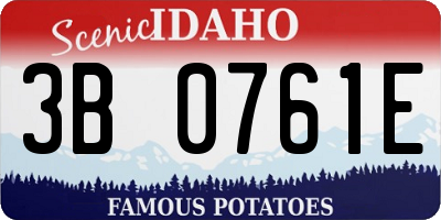 ID license plate 3B0761E