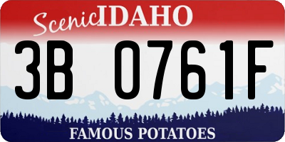 ID license plate 3B0761F