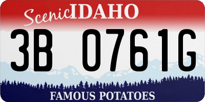 ID license plate 3B0761G