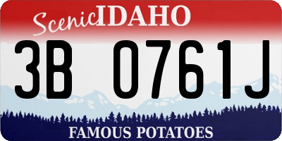ID license plate 3B0761J