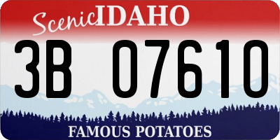 ID license plate 3B0761O