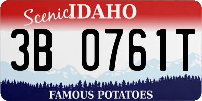 ID license plate 3B0761T