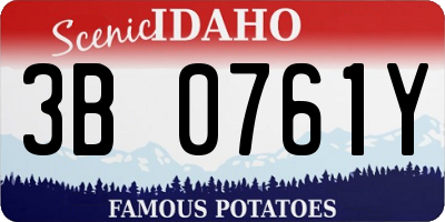 ID license plate 3B0761Y