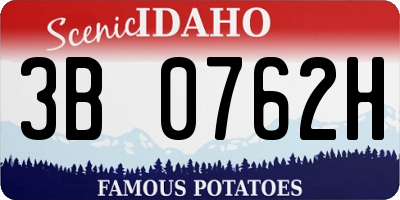 ID license plate 3B0762H