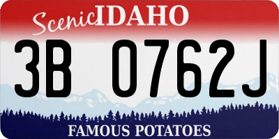 ID license plate 3B0762J