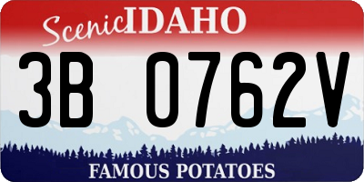 ID license plate 3B0762V