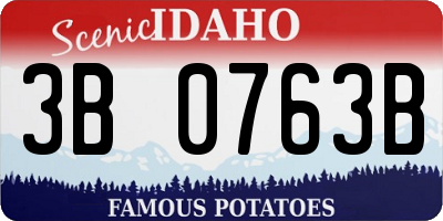 ID license plate 3B0763B