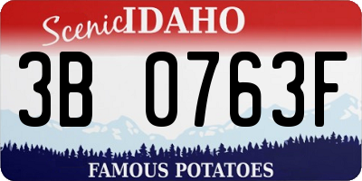 ID license plate 3B0763F