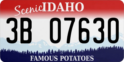 ID license plate 3B0763O