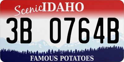 ID license plate 3B0764B