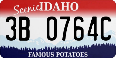ID license plate 3B0764C