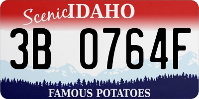ID license plate 3B0764F