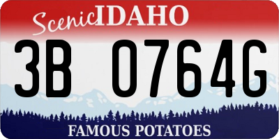 ID license plate 3B0764G