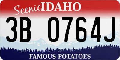 ID license plate 3B0764J