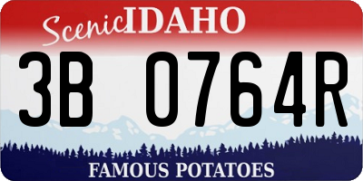 ID license plate 3B0764R