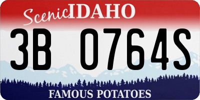 ID license plate 3B0764S