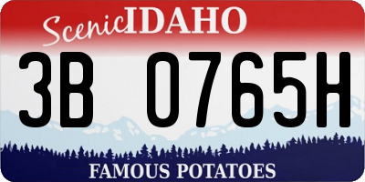ID license plate 3B0765H