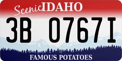 ID license plate 3B0767I