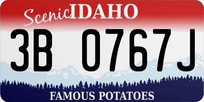 ID license plate 3B0767J