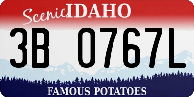 ID license plate 3B0767L
