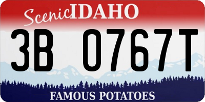 ID license plate 3B0767T
