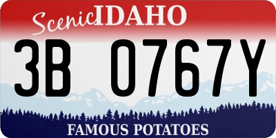 ID license plate 3B0767Y