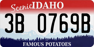 ID license plate 3B0769B