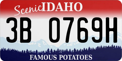 ID license plate 3B0769H