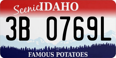 ID license plate 3B0769L