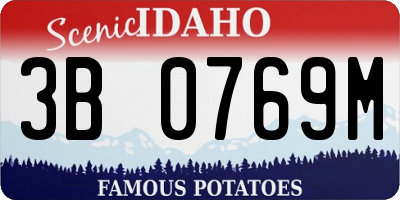 ID license plate 3B0769M