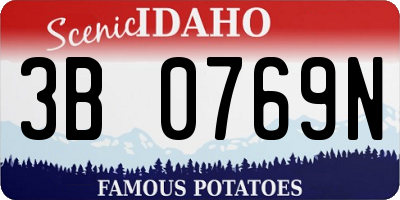 ID license plate 3B0769N