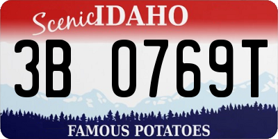 ID license plate 3B0769T
