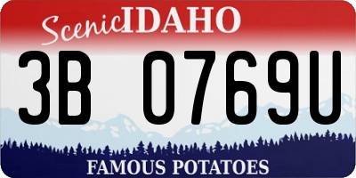 ID license plate 3B0769U