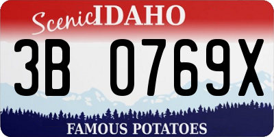 ID license plate 3B0769X