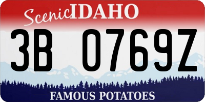 ID license plate 3B0769Z