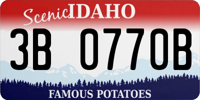 ID license plate 3B0770B