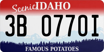 ID license plate 3B0770I
