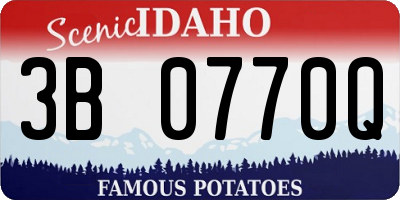 ID license plate 3B0770Q
