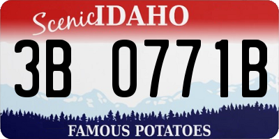 ID license plate 3B0771B