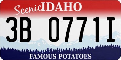 ID license plate 3B0771I