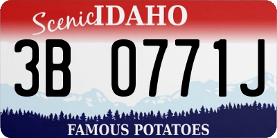 ID license plate 3B0771J