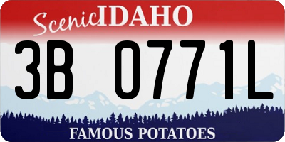 ID license plate 3B0771L