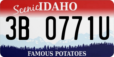 ID license plate 3B0771U