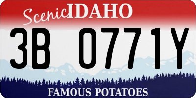 ID license plate 3B0771Y