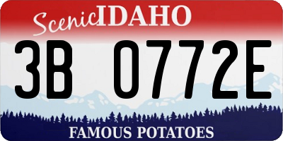 ID license plate 3B0772E