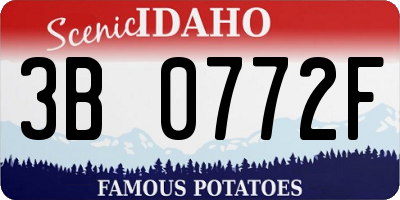 ID license plate 3B0772F