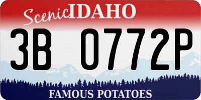 ID license plate 3B0772P