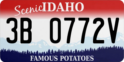 ID license plate 3B0772V