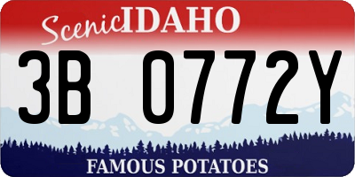 ID license plate 3B0772Y